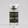 Orion Peptides GHK-Cu 100mg research vial with black and gold label