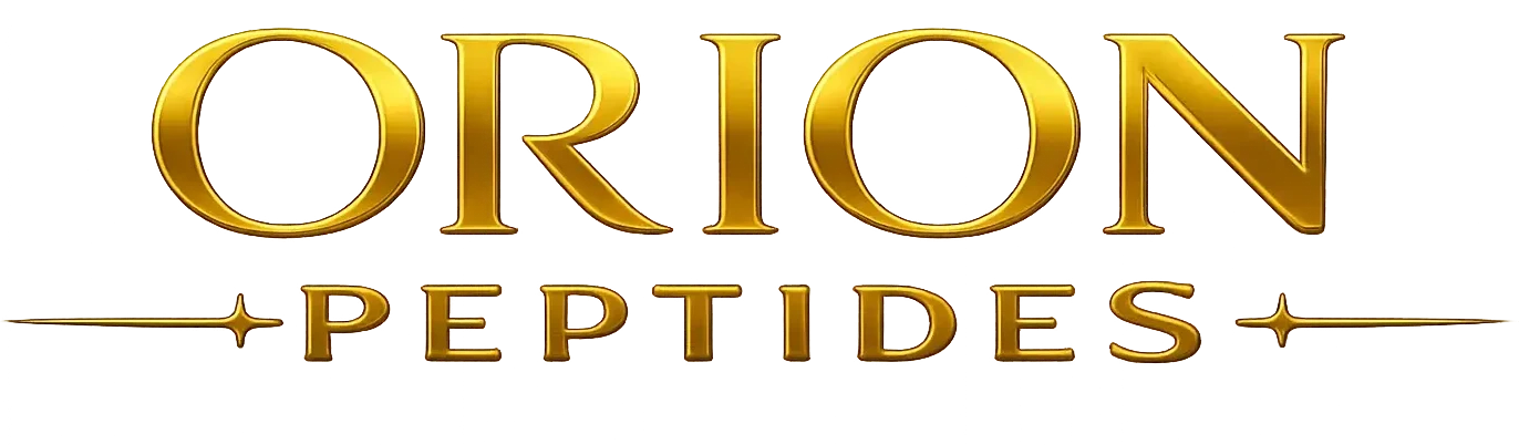 Orion Peptides gold wordmark logo