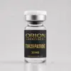Orion Peptides Tirzepatide 30mg research vial with black and gold label
