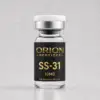 Orion Peptides SS-31 10mg research vial with black and gold label